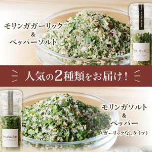 調味料 モリンガガーリック＆ペッパーソルトとモリンガペッパー＆ソルト　ミル2本セット ペッパー塩