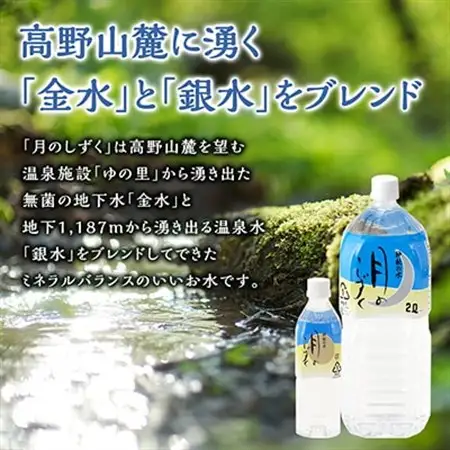 ミネラルウォーター　月のしずく500ml×24本入_水 温泉水 天然水 ペットボトル 飲料水 備蓄品 まとめ買い 防災 人気 送料無料_【1223875】