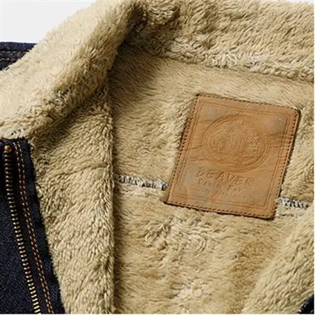 デニムファージャケット ベージュ XL_装飾品・工芸品  洋服 _【1291671】