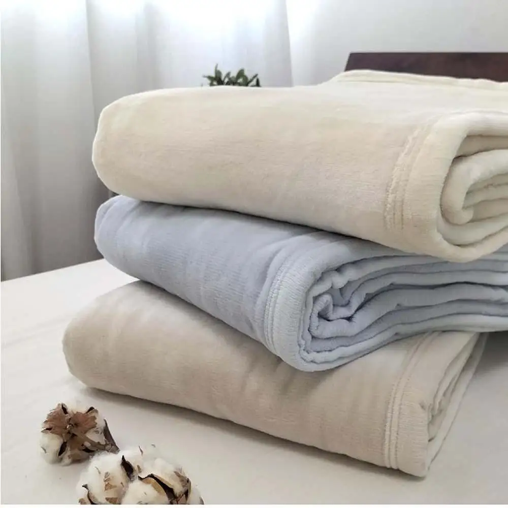 【シングル】オーガニックコットン綿毛布 140×200cm GY OGMM-1-GY