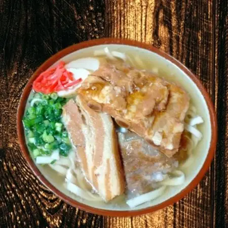 ボリューム満点のミックスそば大盛り2食セット(太麺・本ソーキ＆軟骨ソーキ＆三枚肉付き)沖縄そば【配送不可地域：離島】【1472208】