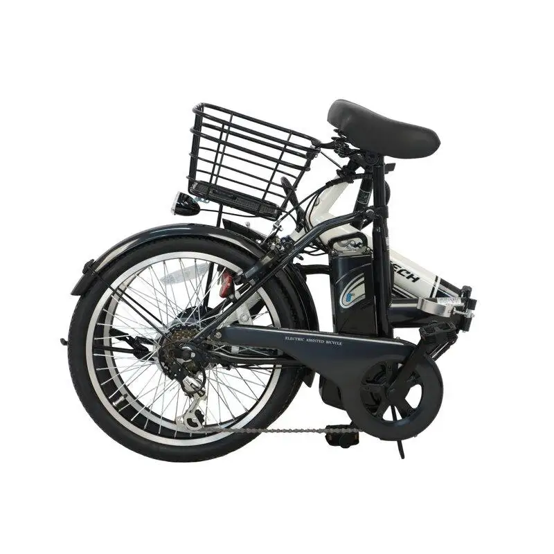 PELTECH ペルテック ノーパンク 折り畳み 電動アシスト自転車 20インチ 自転車 マットブラック