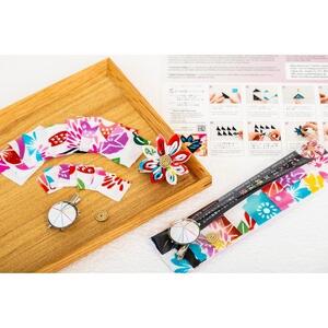 ピンセット要らずのつまみ細工キット「花いろは×堺注染」4本セット