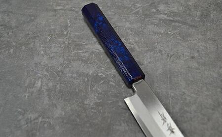青木刃物製作所「なないろ」正夫 群青べっ甲 210mm