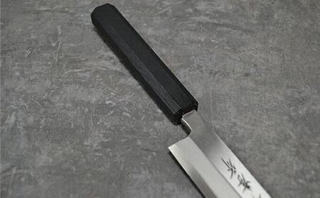 青木刃物製作所「なないろ」正夫 乾漆墨黒 210mm