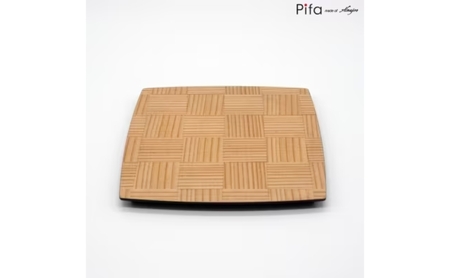 皿 Pifa スクエア プレート 15cm セット （直接食器） お皿 木皿 ウッドプレート 角皿 正方形 木 木製 日本製 四角い 食器 お盆 トレー キッチン 日用品 工芸品 秋田県 秋田 能代市