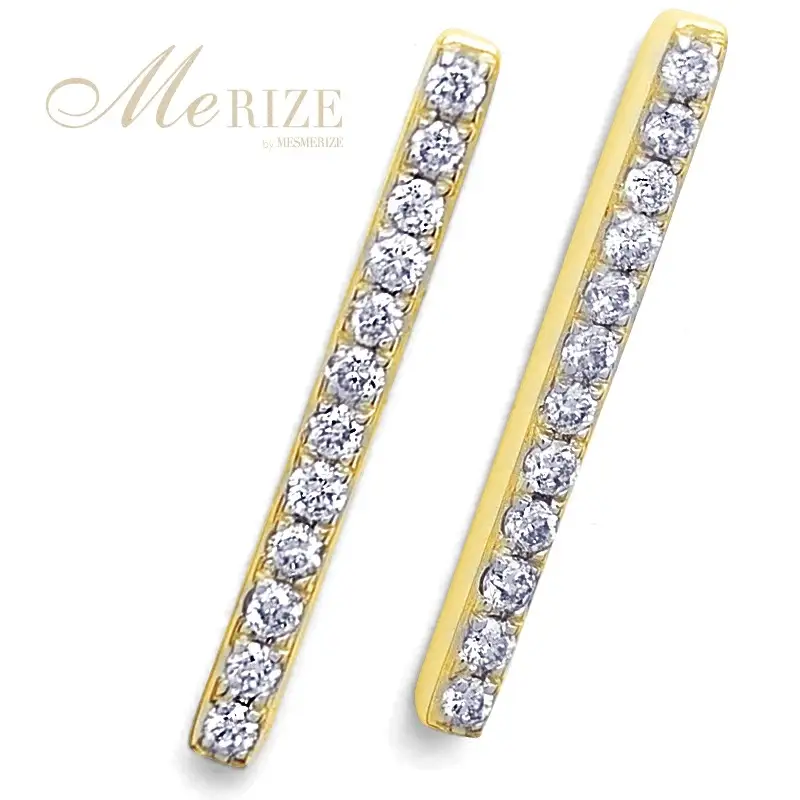 ピアス 天然 ダイヤモンド 0.16ct スタッド ボックス ストレート ダブルロックキャッチ SIクラス【K18YG】P-150（KRP）G05-1411