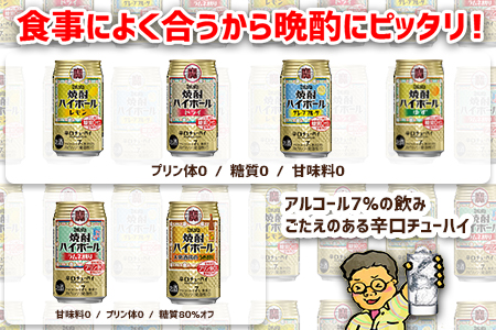 ＜TaKaRa焼酎ハイボール レモン・ドライ・グレープフルーツ・ラムネ割り・ゆず・うめ割り 350ml×各24本 計144本＞翌月末迄に順次出荷【c578_mm_x2】