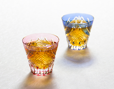 江戸切子 冷酒杯〈富士〉カガミクリスタル T615-2950-CCB | 冷酒杯 日本酒 江戸切子