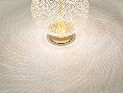 【SUWAプレミアム認定商品】Tesseluce　テッセルーチェ 《受注生産》／テーブルランプ テーブル照明 スタンドライト LED 照明 ランプ ライト 間接照明 インテリア 吹き ガラス 造形 硝子 卓上 おしゃれ 光学 ガラス工芸 アート 美術 工芸品 SUWAプレミアム商品【89-01】