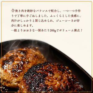 訳あり手ごねハンバーグ 200g×5個 【 訳あり ハンバーグ 】
