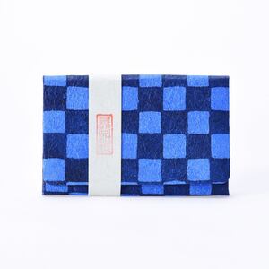 黒谷和紙 名刺入れ（市松青）【 名刺ケース カードケース 】