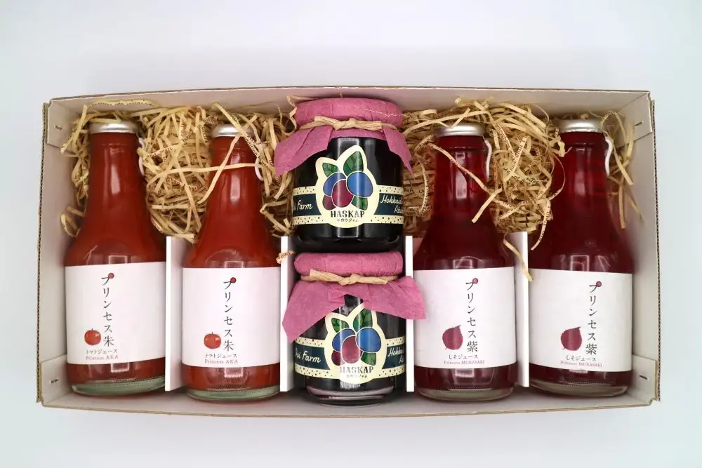 厚真のお母さん手づくりジュース（紫蘇・トマト150ml×各2本）＆土居農園ハスカップジャムセット【手づくりグループあすなろ】 しそ 紫蘇 とまと トマト ジュース 手づくり ハスカップ ジャム セット 北海道 [AXAQ003]