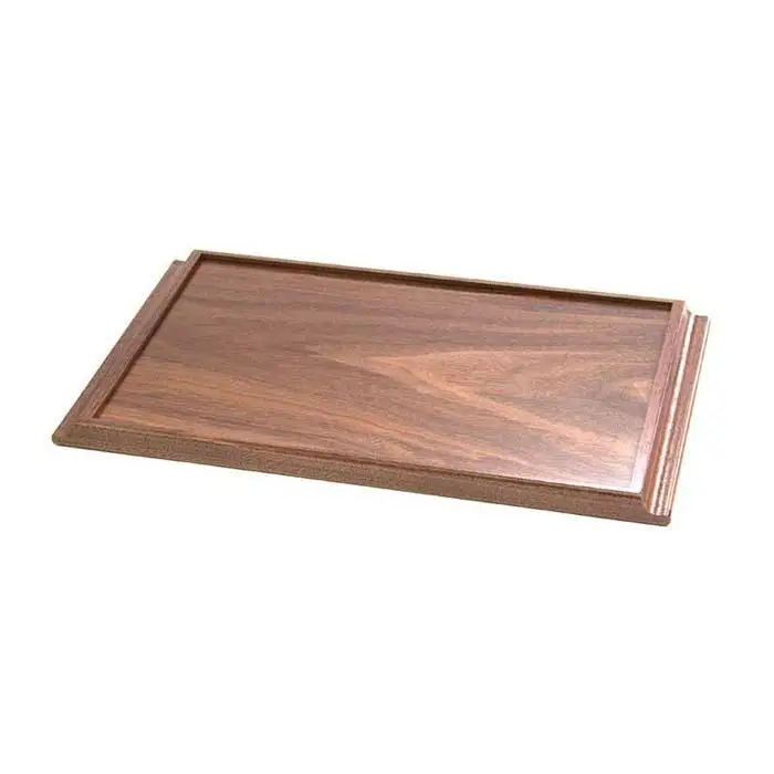 寄木袖付き長角盆　亀甲（大）［工芸品工芸品］