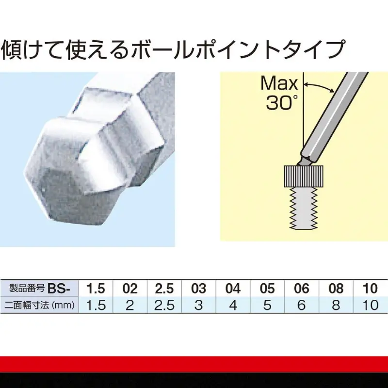 TONE トネ ロングボールポイントL形レンチセット ( BL900 ) 【受注過多のため生産が追い付かず、お届けまでにお時間がかかる場合がございます】 15001-30025159