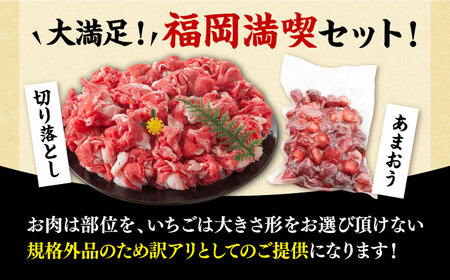 【訳あり】博多和牛 切り落とし 500g & 冷凍あまおう 800g セット[VBB015] 冷凍あまおう