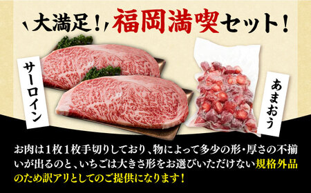 博多和牛 サーロイン 250g×2 & 冷凍あまおう 800g セット[VBB016] 牛肉 サーロイン ステーキ いちご あまおう