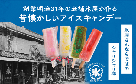 氷屋さんの アイスキャンデー 4種×2本 フルーツ 詰め合わせ ( あまおう いちじく ゆず 緑茶 )[VBD002] アイス アイスキャンディー