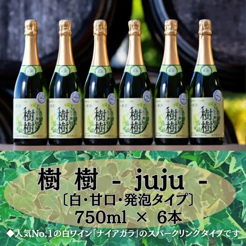 五ヶ瀬スパークリングワイン　樹樹（白・甘口・発泡タイプ）６本セット