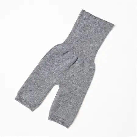裏返し　シルクとウールの腹巻パンツ (杢ミドルグレー)1点　NSGK23-11_装飾品・工芸品  洋服   装飾品・工芸品  服飾小物 _【1446575】