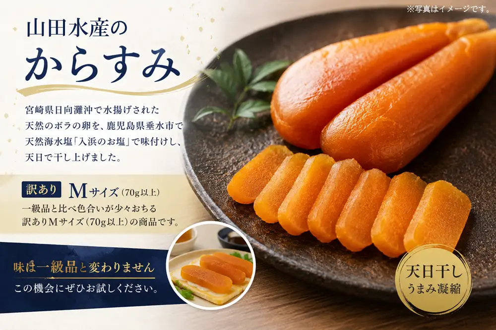 W-1801／国産からすみ　訳あり品　片腹1本（70g以上）