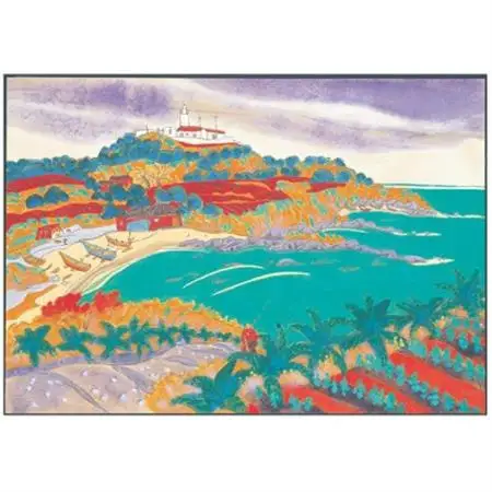 館山市在住画家 イシイタカシの房総版画『洲崎ポイント』【1493489】