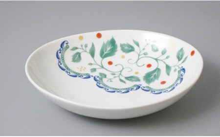 有田焼 森のミモザ楕円浅鉢（3枚セット） 【大慶】皿 食器 うつわ 器 ギフト 贈り物 30000円 3万円 A30-688
