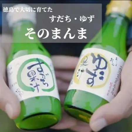 徳島特産のゆこうで作ったシロップとすだち・ゆずの果汁セット_果物・フルーツ  柑橘 _【1209857】