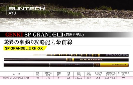 【日本製・鮎竿】GENKI SP GRANDELⅡ XH 85 682-1
