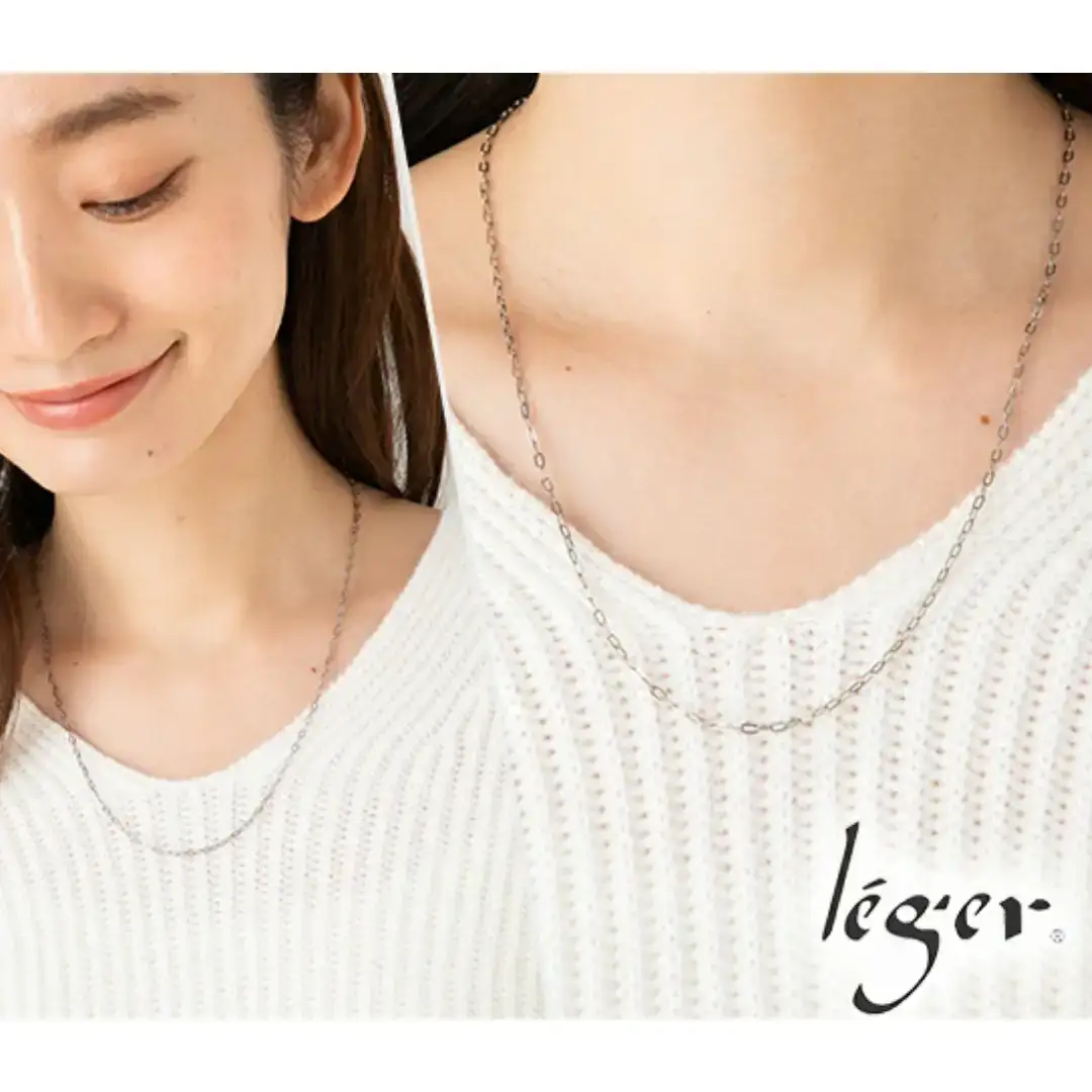 純チタンチェーン 50cm AO50F チェーンネックレス メンズ レディース 小判タイプ 燕三条製 [leger(レジエ)]【021S044】