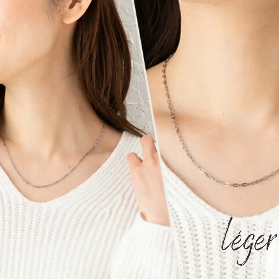 純チタンチェーン 45cm AO45F チェーンネックレス メンズ レディース 小判タイプ 燕三条製 [leger(レジエ)]【020S062】
