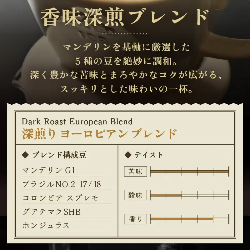 【お試し】深煎りヨーロピアンブレンドドリップ25袋（1袋たっぷり12g）/ 送料無料 コーヒー 人気 有名店 専門店 本格的 美味しいコーヒー ミル おすすめ 香り 安心・安全 アイスコーヒー　スペシャリティー珈琲 気軽に飲む [aw057-a023]