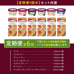 ＜全6回定期便・連続＞ハーゲンダッツ『ミニカップ＆クリスピーサンドセット(合計72個)』アイスクリーム アイス スイーツ デザート ミルクアイス アイススイーツ アイスデザート_H0016-138