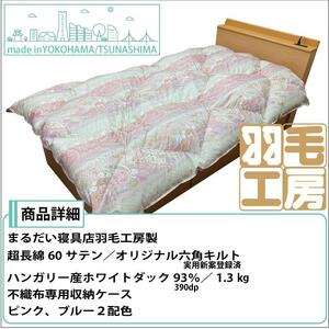 羽毛掛ふとん（シングルサイズ）・ブルー系 AAC0002VC02