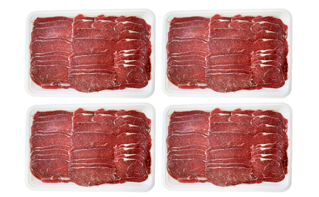 【3か月定期便】エゾシカ肉のスライス ロース(計2kg) 南富フーズ株式会社 鹿肉 ジビエ 鹿 肉 北海道 南富良野町 エゾシカ 