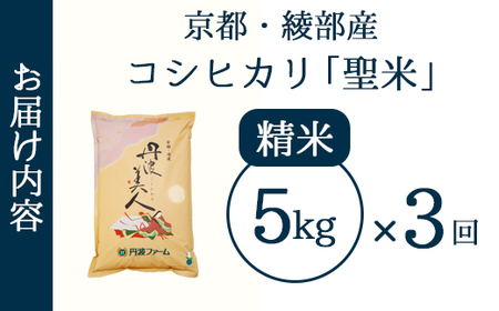 【定期便3回】 丹波美人 白米 5kg×3回 | 米 お米 こしひかり 白米 精米