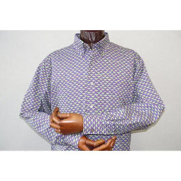 【鷲野染工場】メンズシャツ（鱗） ＸＬサイズ