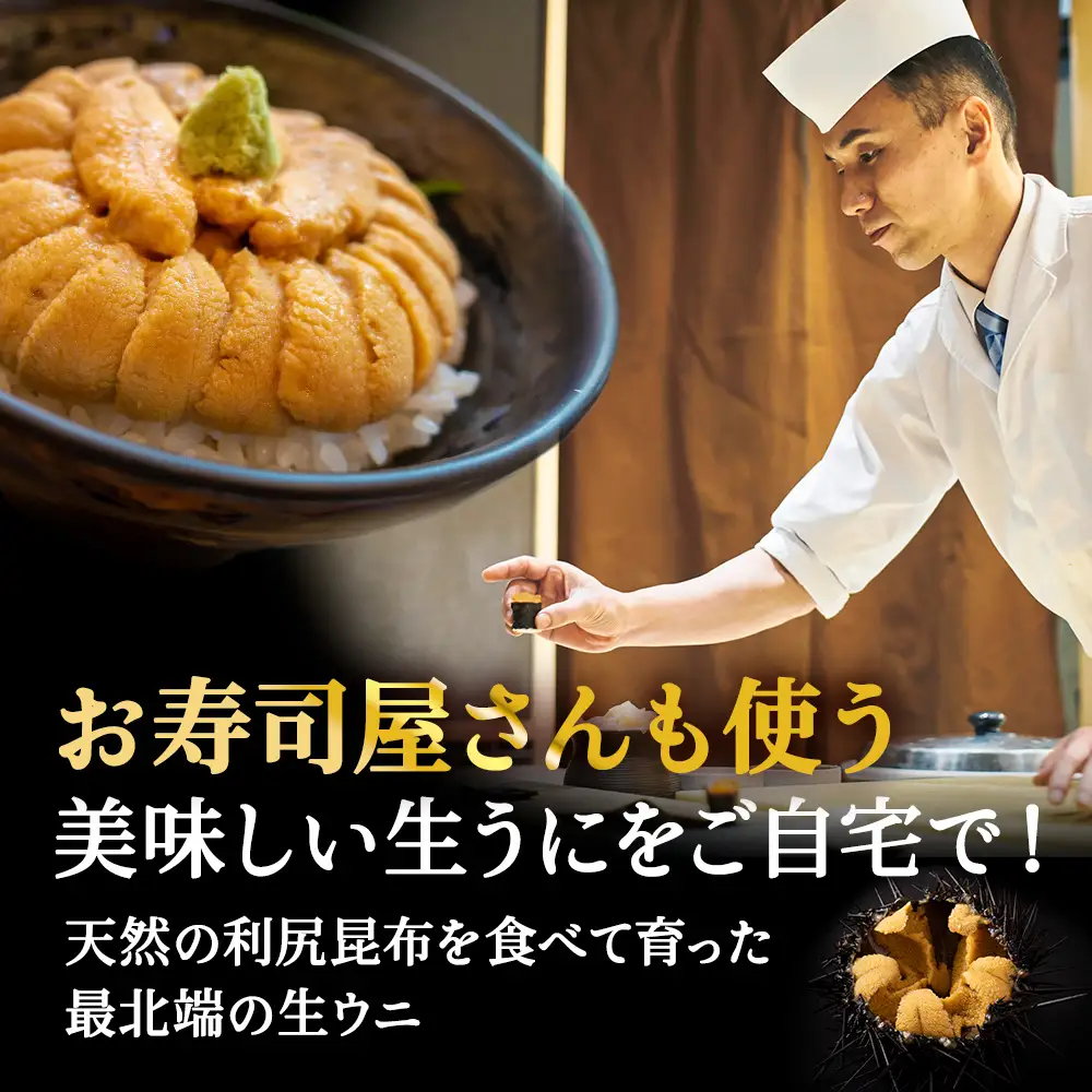 【先行予約】『天然刺身用』北むらさきウニ 120g ウニ 刺身 海鮮【配送不可地域：離島・沖縄県】