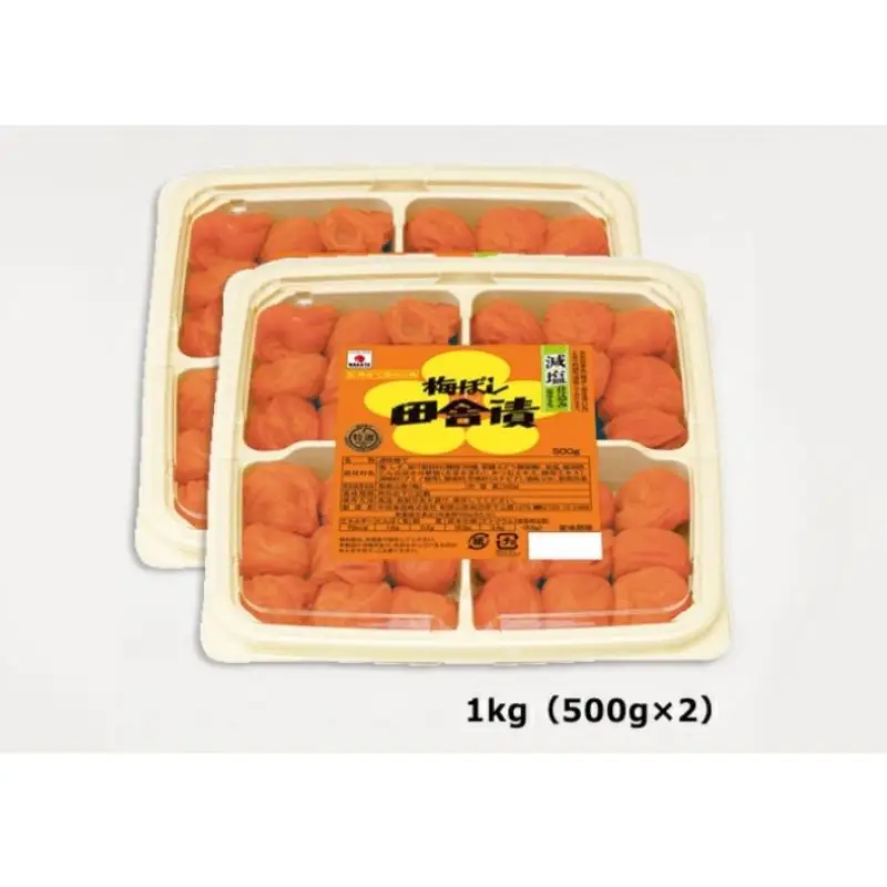 【6カ月定期便】紀州産南高梅 梅ぼし田舎漬 減塩仕込み（塩分6％）1kg(500g×2) / Ａ級品 和歌山 田辺市 紀州南高梅 南高梅 梅干し 梅干 梅 減塩 塩分控えめ 塩分6% 【nkt018-tk】