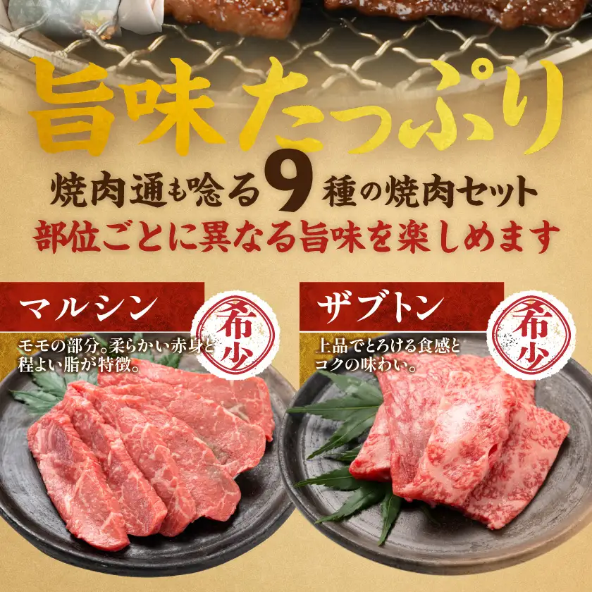 数量限定】宮崎牛9種盛り焼肉セット(各600g×3P)_MM-31-006-1800g_(都