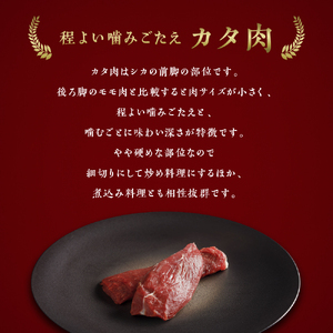 【ジビエ】大槌産 鹿肉（カタ肉 400g）