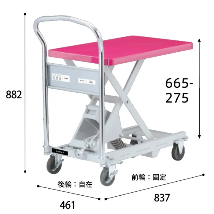 花岡車輌ダンディレベラー 腰にやさしい可動式台車 UDLV－150 No.362