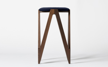 CO･DA･MA High Stool＜ウォールナット＞（NC-010 ネイビー）