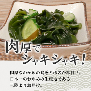 塩蔵わかめ 80g × 8袋 計640g わかめ 海藻 海鮮 魚貝類 魚介類 小分け 個包装 みそ汁 スープ 酢の物 三陸産 岩手県 大船渡市