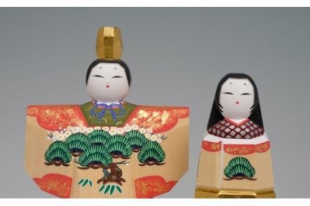 KID-1.【桃の節句のお祝いに】奈良一刀彫　雛人形　かぎろい　4号