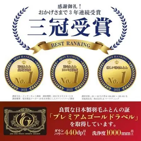 本掛け羽毛布団 (ダブル・白) ポーランド産マザーグース 綿100% カバー付【甲州羽毛ふとん】【1502691】