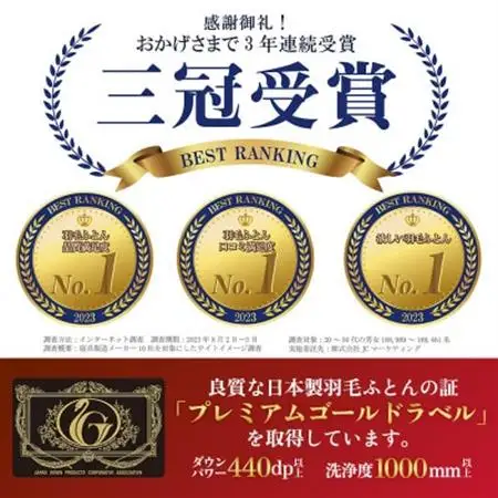 二枚合わせ羽毛布団 (シングル・白) ポーランド産マザーグース 綿100%【甲州羽毛ふとん】【1502701】