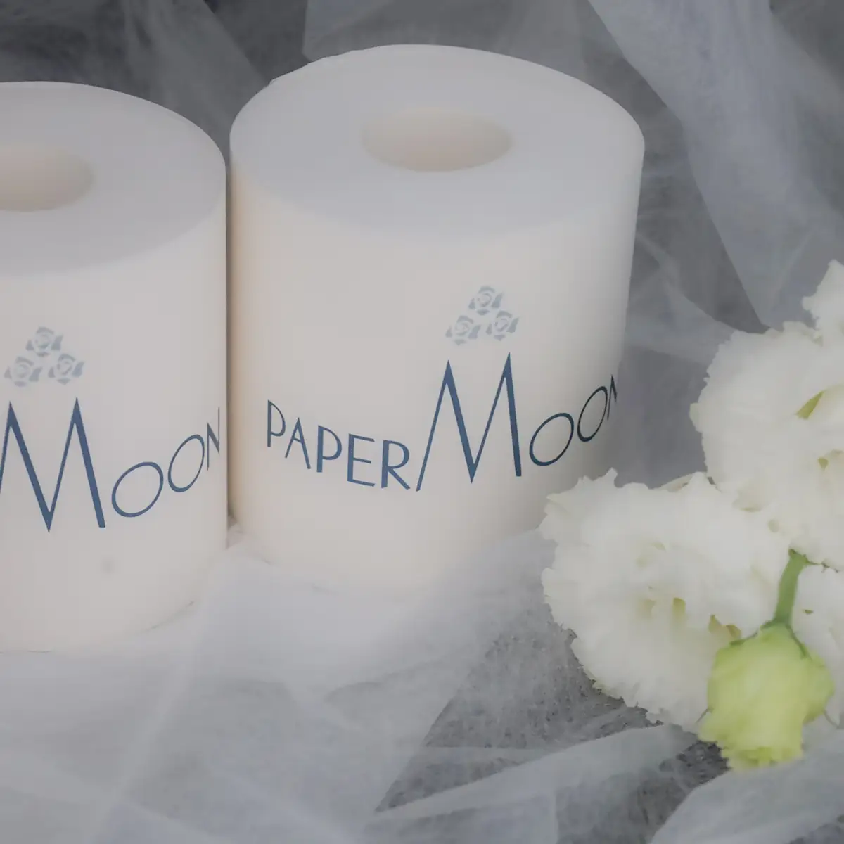 高級トイレットペーパー・ペーパームーン【白 / シングル / 20ロール】