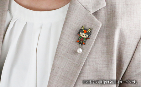 真珠 ブローチ 伊達にゃんよ 宇和海 道の駅きさいや広場 真珠 パール ブローチ アクセサリー ファッション カジュアル 慶事 結婚式 卒業式 入学式 お祝い ギフト 贈り物 ご当地キャラ キャラクター ゆるキャラ 人気 特産品 国産 愛媛 宇和島 A016-187003