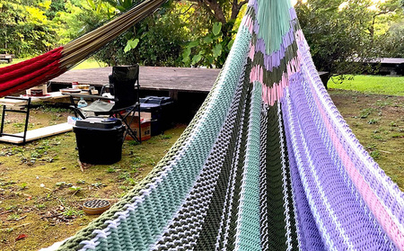 キャンプ  方舟ベッドハンモック「春の息吹」 